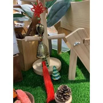 DMtse Chinese Lucky Feng Feng Shui Vintage Bell for Wealth and Safe, Success, Ward Off Evil, Protect Peace - Home Garden Car Interiors Hanging Charm Wind Chime Good Luck Blessing (Twin Fish)