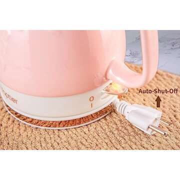 Toptier Ceramic Electric Tea Kettle for Quick Boiling Water