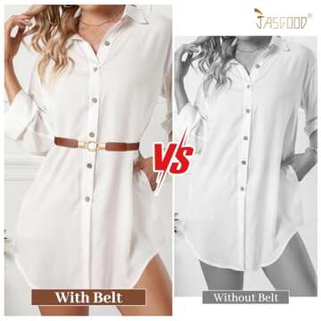 JASGOOD Retro Elastic Skinny Waist Belt for Women