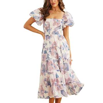 Sissyaki Boho Floral Print Midi Dress – Perfect for Summer