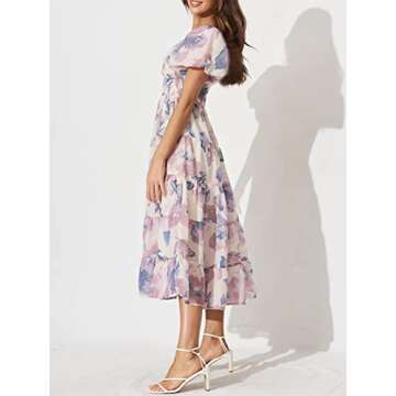 Sissyaki Boho Floral Print Midi Dress – Perfect for Summer