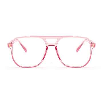 FEISEDY Blue Light Blocking Glasses Fake Nerd Clear Square Computer Lightweight Pilot Glasses Frame Oversized B2866