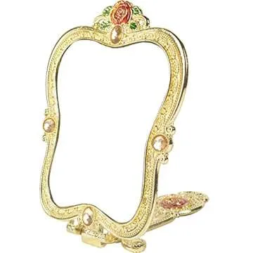 Nerien Vintage Metal Handheld Mirror and Comb Set