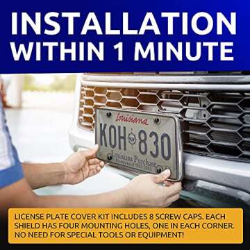 Unbreakable License Plate Covers for Cars and Trucks