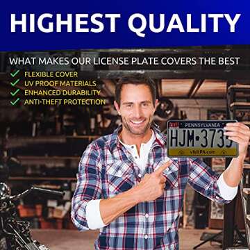 Unbreakable License Plate Covers for Cars and Trucks