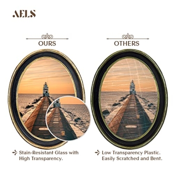 AELS 5x7 Vintage Picture Frame with Glass Front