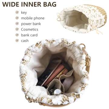 Chic Bamboo Beach Purse - Handmade Straw Crossbody Bag