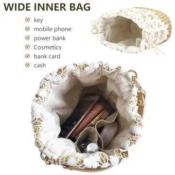 Chic Bamboo Beach Purse - Handmade Straw Crossbody Bag