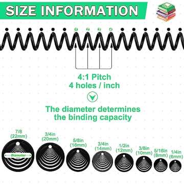 Versatile 120 Pack Spiral Binding Coils for Organizing Documents