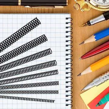 Versatile 120 Pack Spiral Binding Coils for Organizing Documents