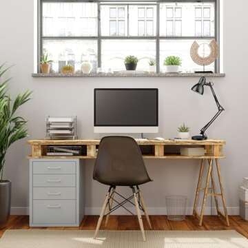 Globe Electric 5698601 28" Heavy Base Top Moving Spring Balanced Swing Arm Desk Lamp, Black, On/Off Rotary Switch on Shade, Office Decor, Reading Light, Home Essentials, Room Lighting