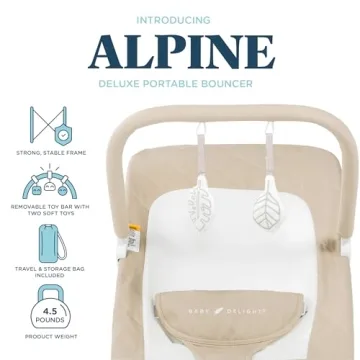 Baby Delight Alpine Deluxe Portable Bouncer for Infants