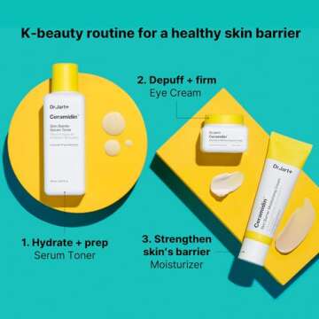 Dr.Jart+ Ceramidin Skin Barrier Face Cream Moisturizer For Dry Skin with Ceramides and Panthenol | Korean Skin Care, 0.5 Fl Oz
