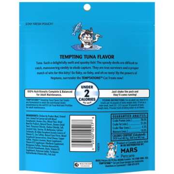 Temptations Cat Treats - Tuna Flavor 6.3 Oz Pouch