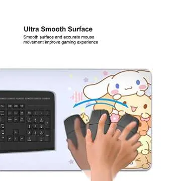 Kawaii Girly Gaming Mouse Pad XXL - Cute Desk Mat 35.4"
