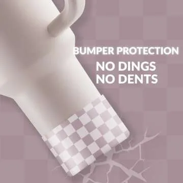 REUZBL Checker Silicone Bottle Boot Sleeve for Stanley Tumblers 20-40oz, Hydro Flask Tumblers, Simple Modern Tumblers, Iron Flask Tumbler, Similar Tumblers, Tumbler Water Bottle Accessory