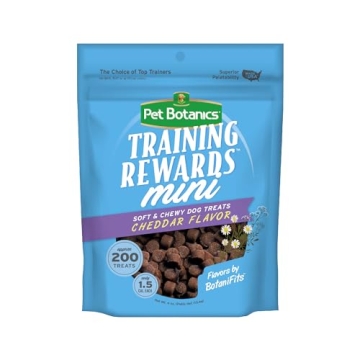 Pet Botanics Training Rewards, Mini Puppy Bites Low Calorie Soft & Chewy with DHA, Ceddar, 4 oz. (Pa...