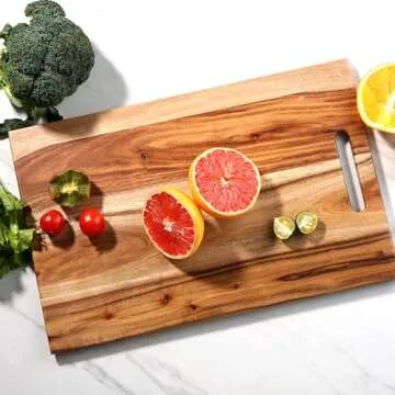 YSTKC Acacia Wood Cutting Board - Versatile Kitchen Essential