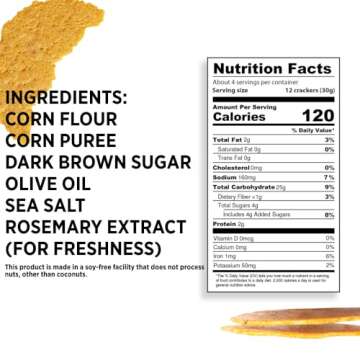Craize Sweet Corn Crisps | Gluten Free, Vegan, Kosher, Toasted Corn Crackers | 3 pack, 4 oz each