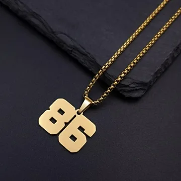 MUERDOU Personalized Sports Number Necklace for Athletes