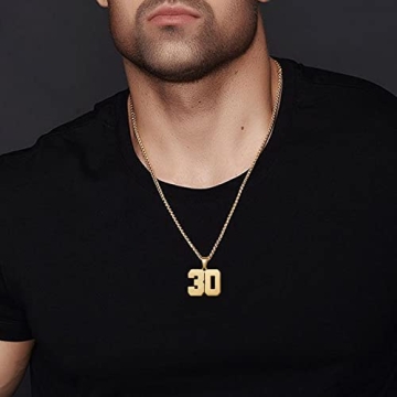 MUERDOU Personalized Sports Number Necklace for Athletes