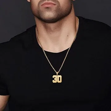 MUERDOU Personalized Sports Number Necklace for Athletes