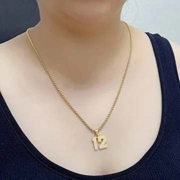 MUERDOU Personalized Sports Number Necklace for Athletes