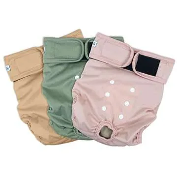 Grecle Washable Female Dog Diapers - Premium Reusable Diapers for Doggie in Heat - Highly Absorbent ...