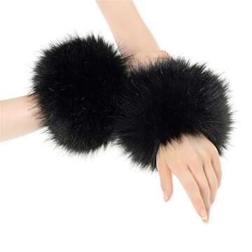 Stylish Faux Fur Arm Warmers for Women - Fancylovesotio