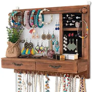 Dhmkfly Jewelry Wall Organizer Stylish Wall Mounted Gift