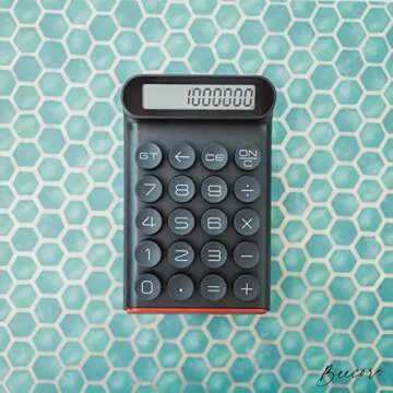 CLAKULATOR Desktop Calculator Mechanical Switch Office - Audible Clicks Calc for Work Desk School Supplies Home Handheld Portable Standard Basic Function w/Backspace Tilt LCD Display (Black/RED)