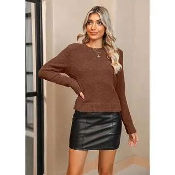 luvamia Sweater Outfits for Women 2 Pieces Travel Tops for Women Cute Pajama Pants Two Piece Outfits Fall Clothes for Women Brunette Large Fits Size 12/ Size 14