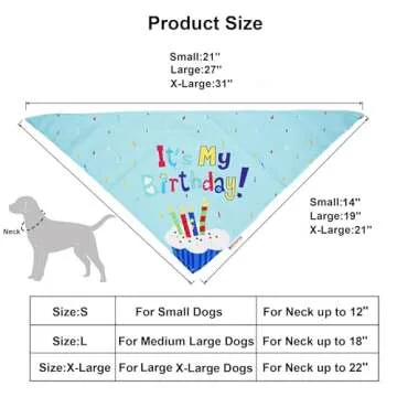 ADOGGYGO Dog Birthday Bandana Set for Celebrations