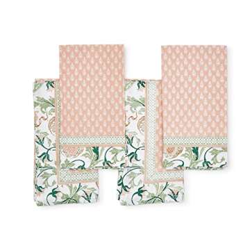 Two's Company Fleurette Set of 4 Napkins