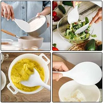 Durable Plastic Rice Spoon Set - Heat Resistant Kitchen Tool