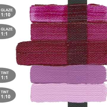 Heavy Body Acrylics by GOLDEN, Quinacridone Violet, 2 fl. oz. Tube, Professional Acrylic Paint, Transparent