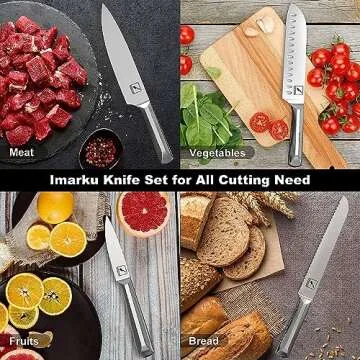 imarku 20-Piece Kitchen Knife Set with High Carbon Steel