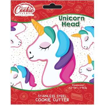 Sweet Cookie Crumbs Unicorn Head Cookie Cutter - Stainless Steel