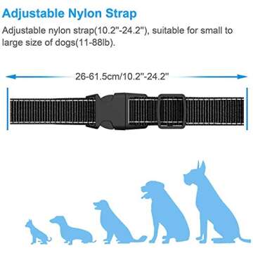 Dog Bark Collar -7 Adjustable Sensitivity and Intensity Levels-Dual Anti-Barking Modes Rechargeable/Rainproof/Reflective -No Barking Control Dog shock Collar for Small Medium Large Dogs