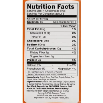 Le Pain des Fleurs Crispbread Quinoa Gluten-Free Snacks 5.3 Oz