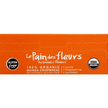 Le Pain des Fleurs Crispbread Quinoa Gluten-Free Snacks 5.3 Oz