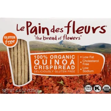 Le Pain des Fleurs Crispbread Quinoa Gluten-Free Snacks 5.3 Oz