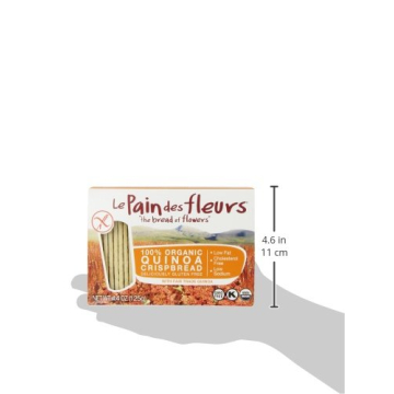 Le Pain des Fleurs Crispbread Quinoa Gluten-Free Snacks 5.3 Oz