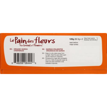 Le Pain des Fleurs Crispbread Quinoa Gluten-Free Snacks 5.3 Oz