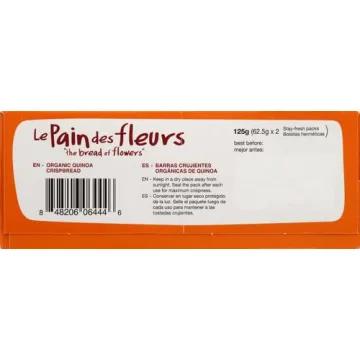 Le Pain des Fleurs Crispbread Quinoa Gluten-Free Snacks 5.3 Oz