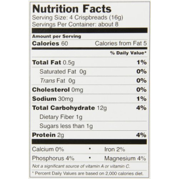 Le Pain des Fleurs Crispbread Quinoa Gluten-Free Snacks 5.3 Oz