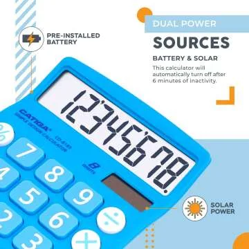 Solar Desktop Calculator - CATIGA 8 Digit LCD Display