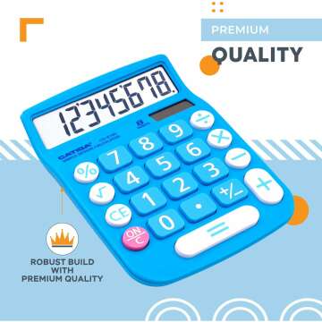 Solar Desktop Calculator - CATIGA 8 Digit LCD Display