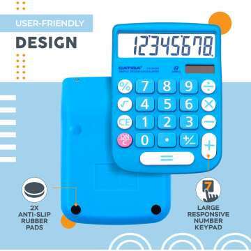 Solar Desktop Calculator - CATIGA 8 Digit LCD Display