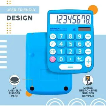 Solar Desktop Calculator - CATIGA 8 Digit LCD Display